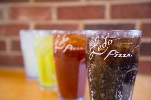 Ledo Tumblers with different soda flavors