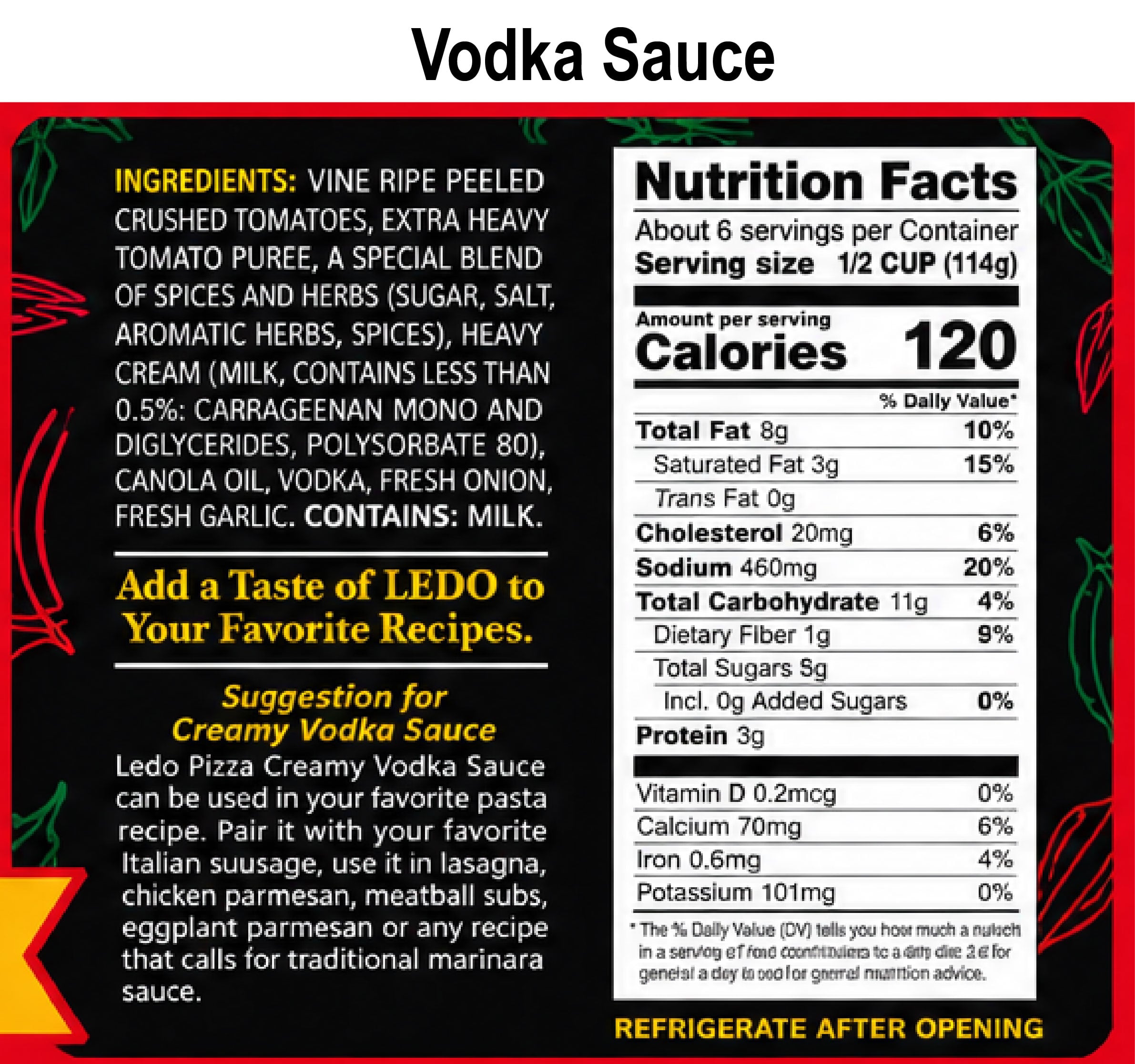 Ledo Creamy Vodka Sauce - 3 Pack - Image 2