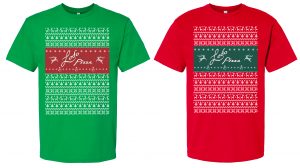 Ledo Pizza Ugly Sweater Green and Red Christmas Holiday T-Shirt