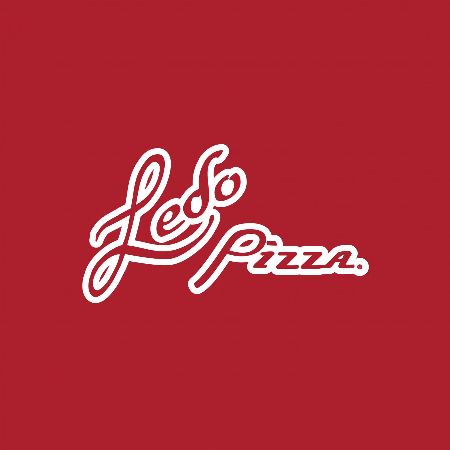 Ledo Pizza Logo on red background