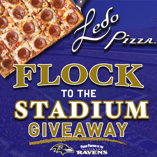 Flock to Stadium Giveaway Artwork Ledo Pizza