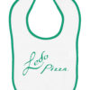Ledo Pizza Baby Bib with green ledo and rim