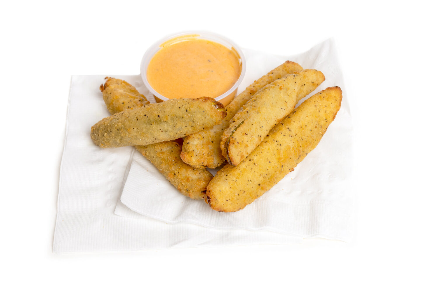 Pickle Spears served with Buffalo-Ranch dipping sauce