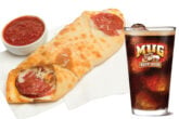 Stromboli with Ledo Sauce and MUG Root Beer fountain drink