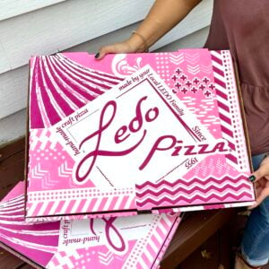 18" pink pizza box