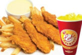 Chicken tenders combo: 4 tenders, fries, and a fountain drink