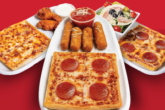 Image showing 6" Pepperoni Pizza with Cheese Sticks, Wings and Salad